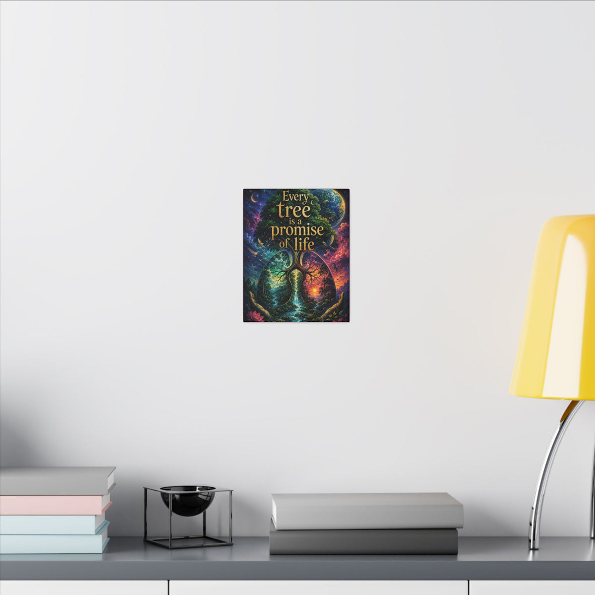 Copy of "EVERY TREE IS A PROMISE OF LIFE" (Surrealist art style). Earthsmart Eco Canvas Wall Art (Matte Stretched Print).