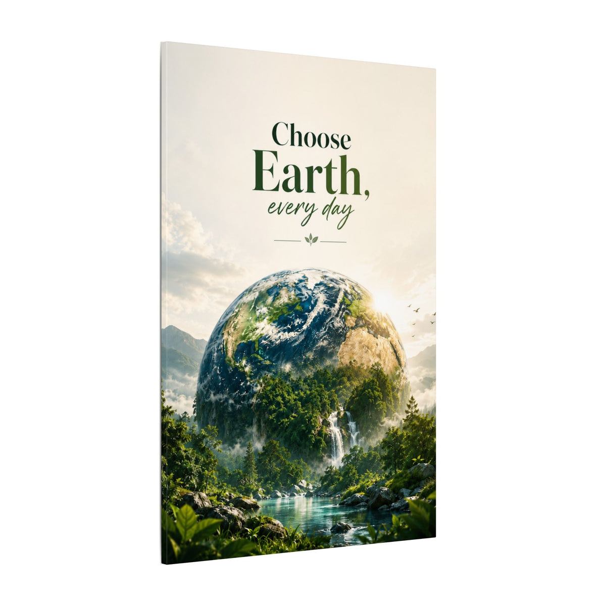 "CHOOSE EARTH EVERYDAY" - Earthsmart Canvas Wall Art.