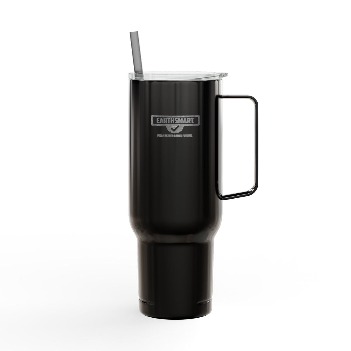 EARTHSMART Engraved Tumbler — 'I LOVE EARTH' RECYCLED STEEL & 100% RECYCLED PLASTIC. (1.8L - 40oz).