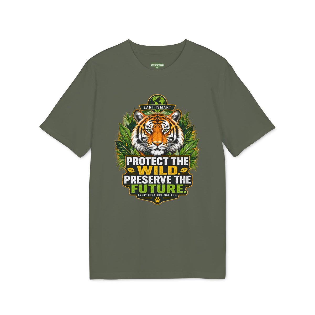 Earthsmart 'EARTH MOOD' Tee — "PROTECT THE WILD PRESERVE THE FUTURE".  (UNISEX).