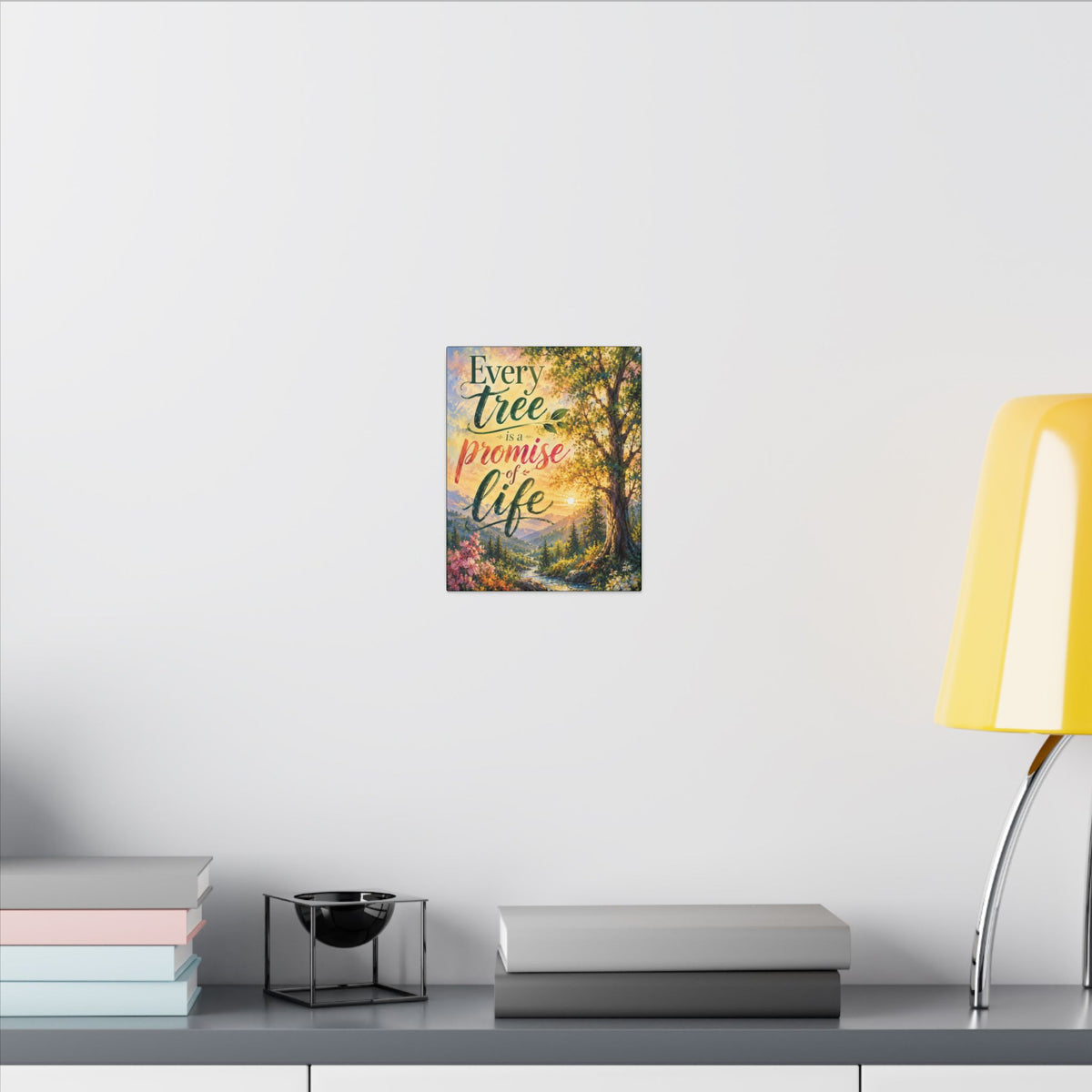 "EVERY TREE IS A PROMISE OF LIFE" (Impressionist art style). Earthsmart Eco Wall Art. (Stretched Canvas Print).