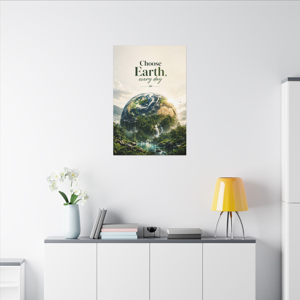 "CHOOSE EARTH EVERYDAY" - Earthsmart Canvas Wall Art.