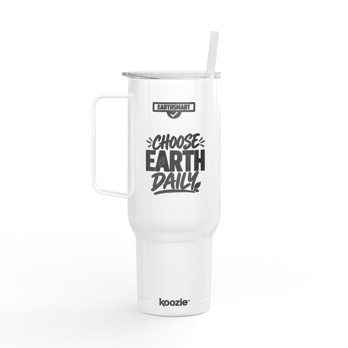 EARTHSMART Engraved Tumbler - 'Choose Earth Daily'  Recycled steel & 100% recycled plastic - (1.8L)