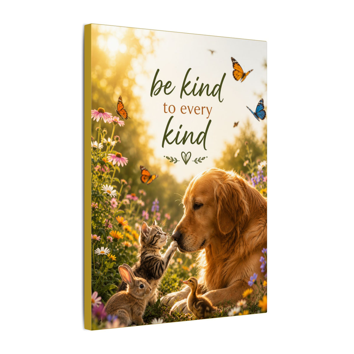 "BE KIND TO EVERY KIND" - Earthsmart Canvas Wall Art