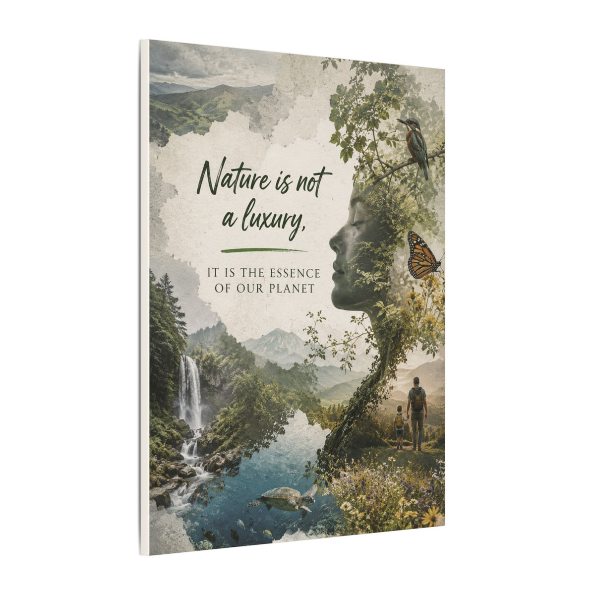 "Nature is not a luxury, it is the essence of our planet". Earthsmart Eco Canvas Wall Art (Matte Stretched Print).