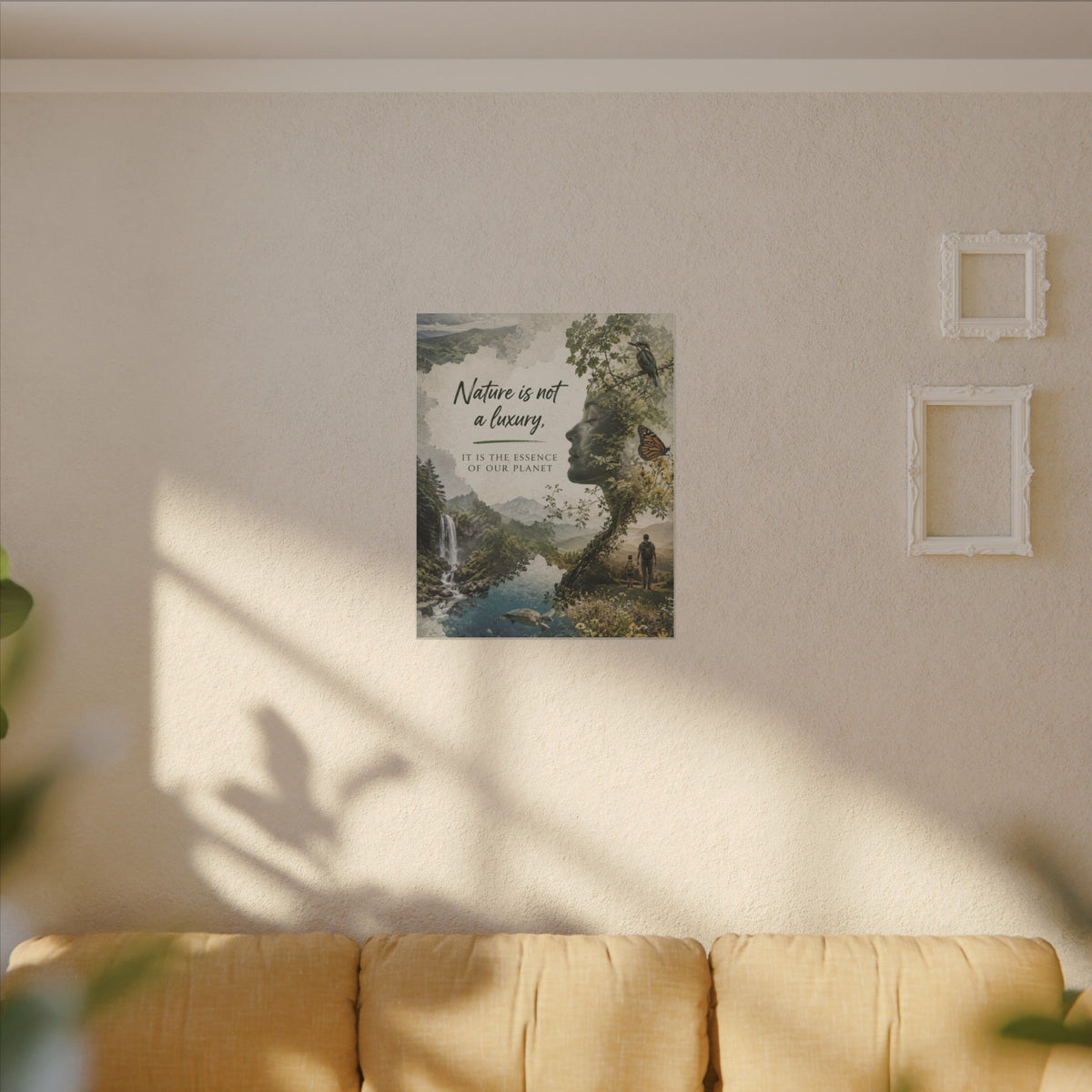 "Nature is not a luxury, it is the essence of our planet". Earthsmart Eco Canvas Wall Art (Matte Stretched Print).