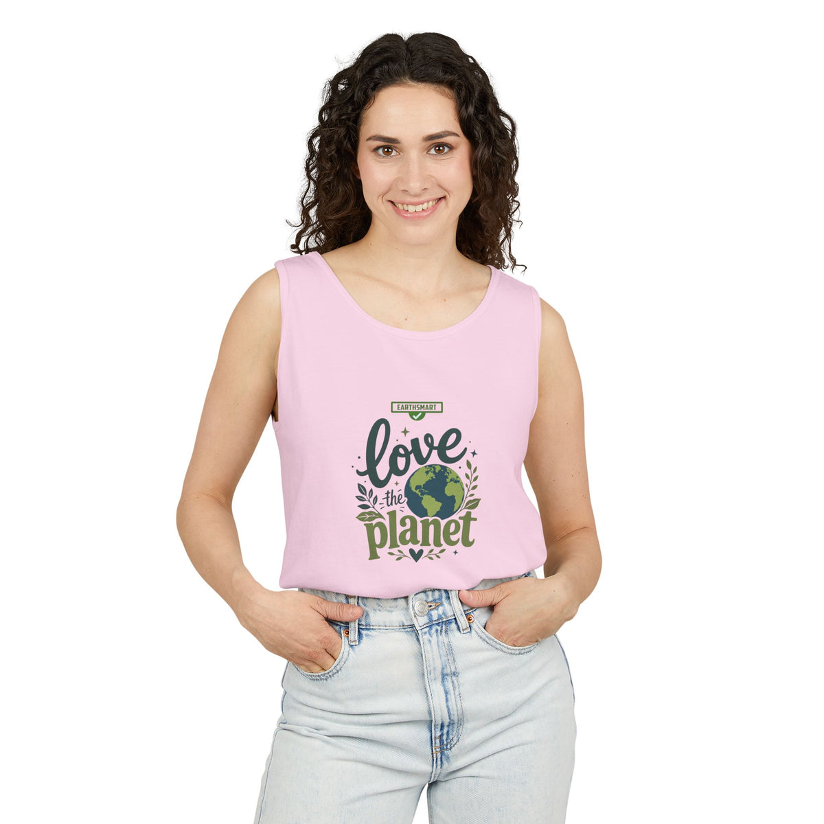 EARTHSMART Classic Tank top — Love the Planet - 100% cotton -  Eco Friendly.