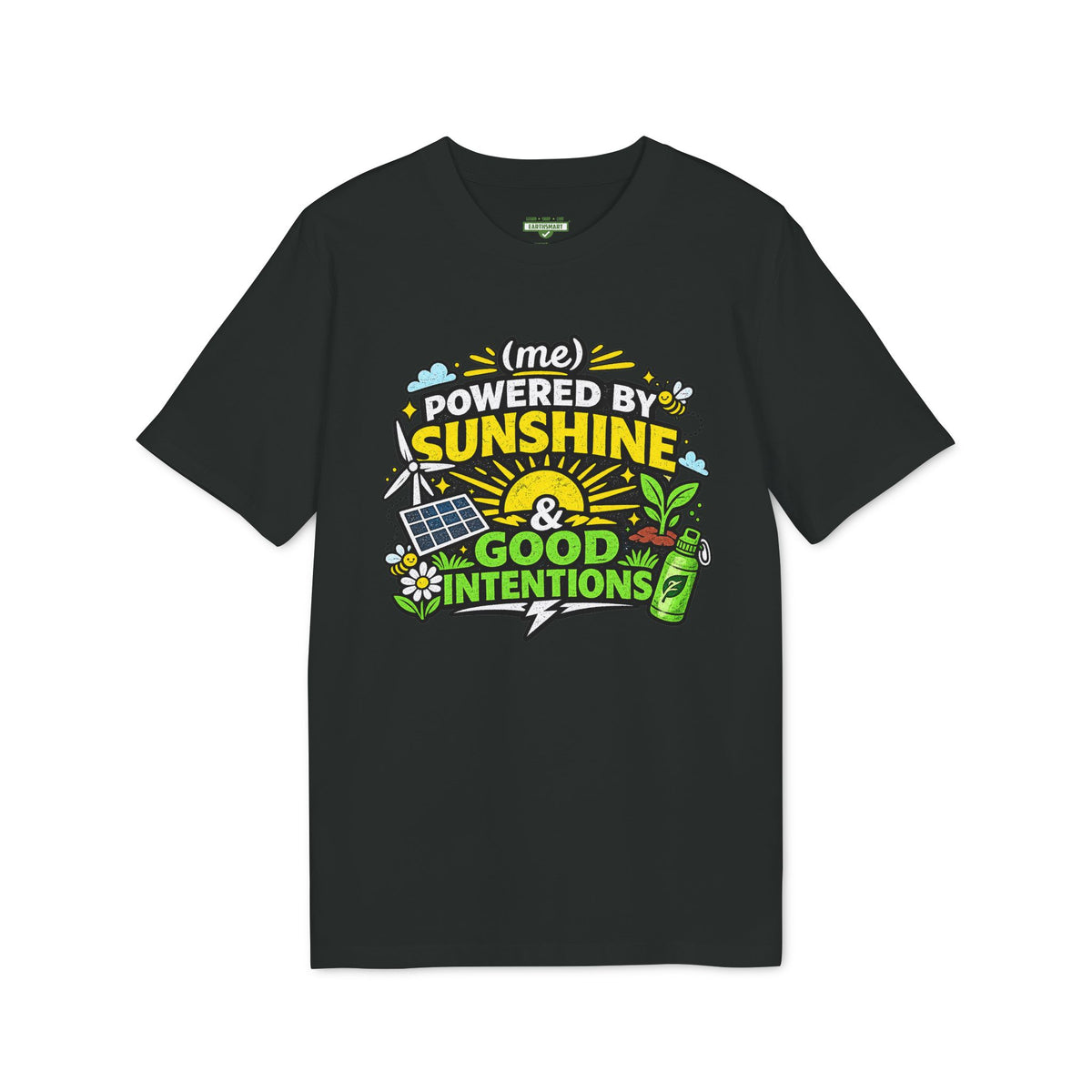 Earthsmart 'EARTH MOOD' Tee — "POWERED BY SUNSHINE". (UNISEX).