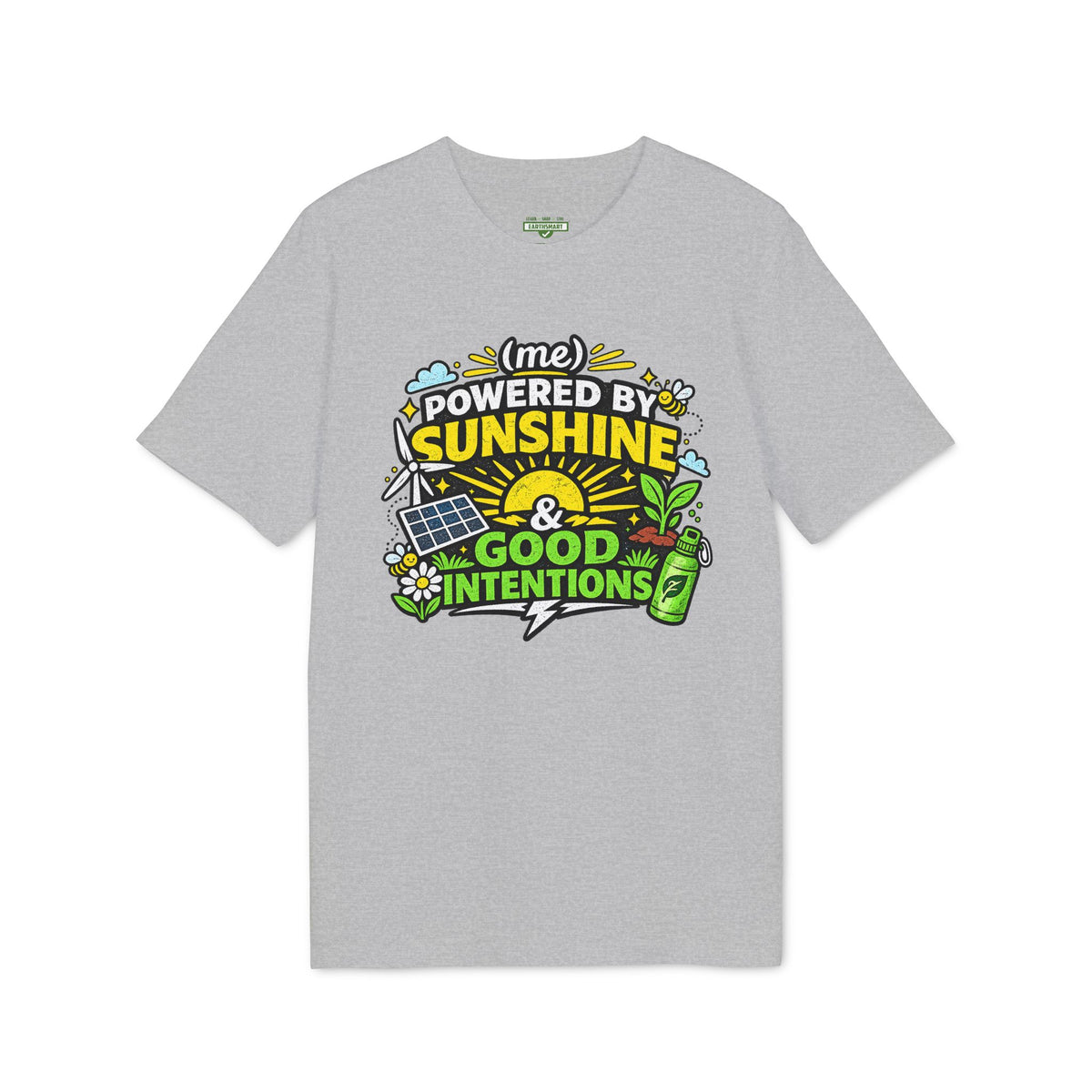 Earthsmart 'EARTH MOOD' Tee — "POWERED BY SUNSHINE". (UNISEX).