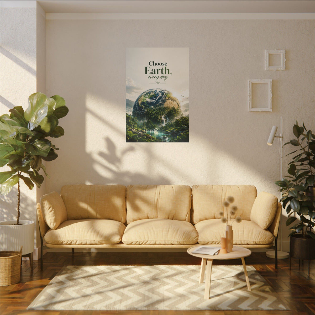 "CHOOSE EARTH EVERYDAY" - Earthsmart Canvas Wall Art.