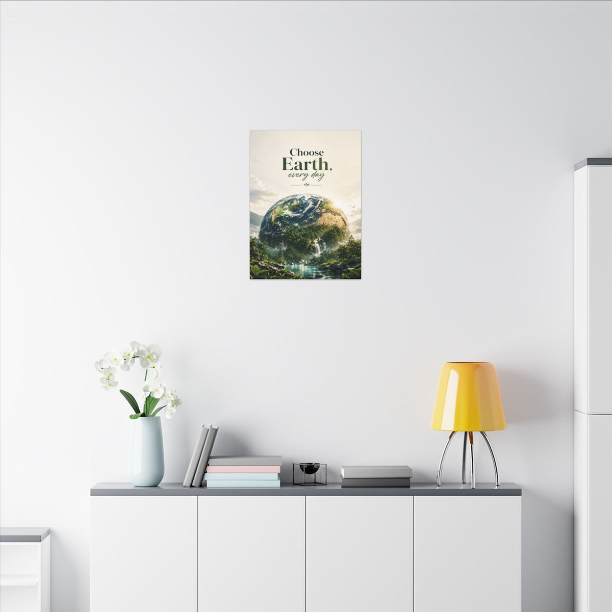 "CHOOSE EARTH EVERYDAY" - Earthsmart Canvas Wall Art.