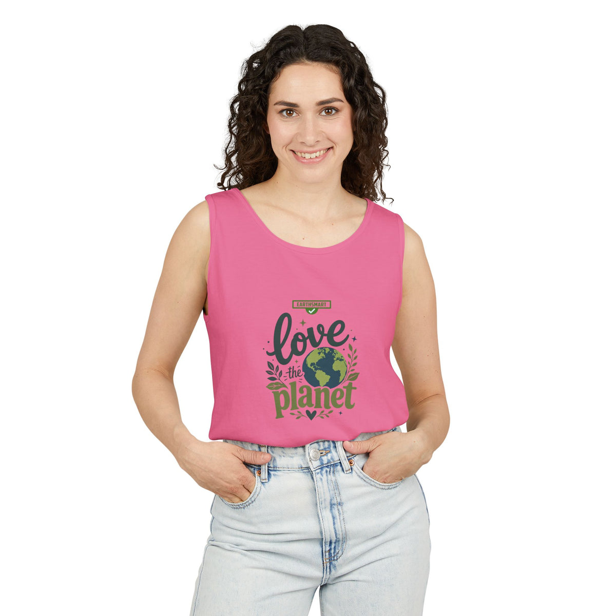 EARTHSMART Classic Tank top — Love the Planet - 100% cotton -  Eco Friendly.