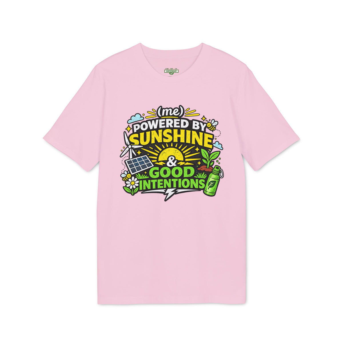 Earthsmart 'EARTH MOOD' Tee — "POWERED BY SUNSHINE". (UNISEX).