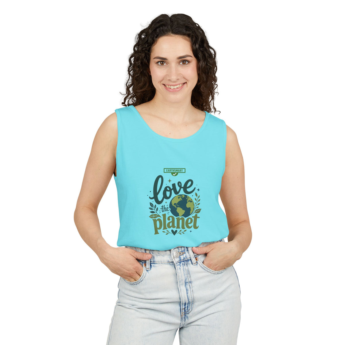 EARTHSMART Classic Tank top — Love the Planet - 100% cotton -  Eco Friendly.
