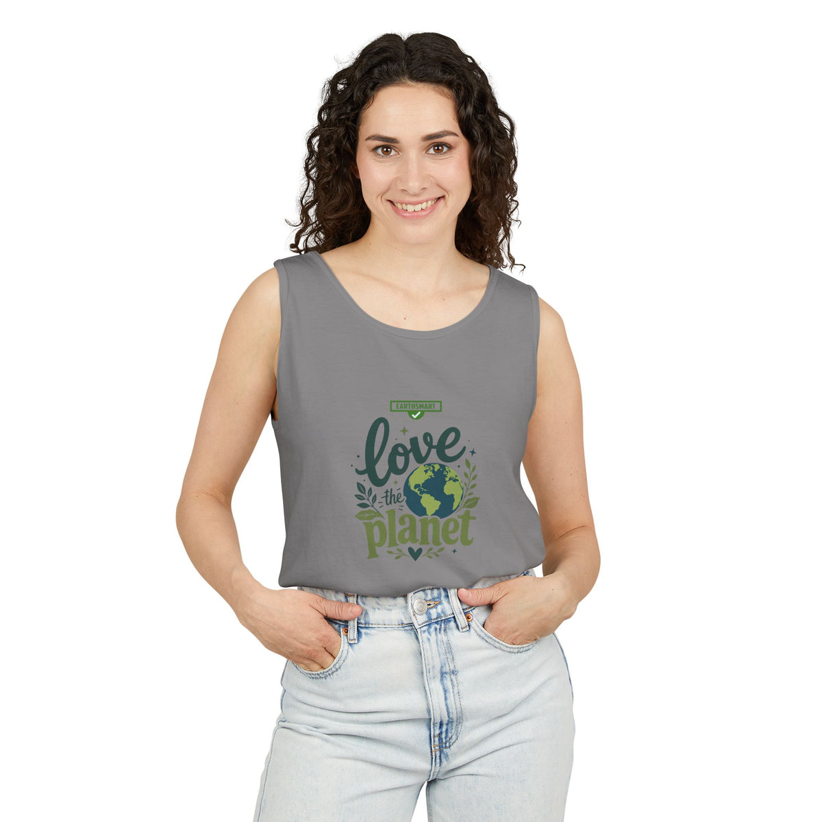 EARTHSMART Classic Tank top — Love the Planet - 100% cotton -  Eco Friendly.