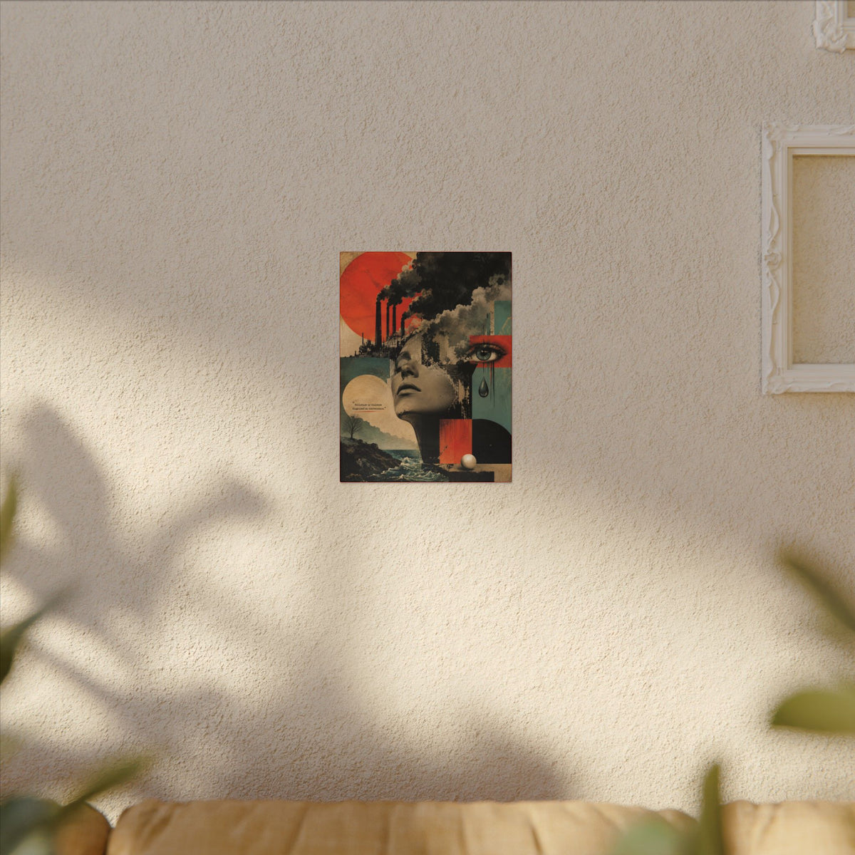 "POLLUTION IS VIOLENCE DISGUISED AS CONVENIENCE" - EARTHSMART WALL ART.