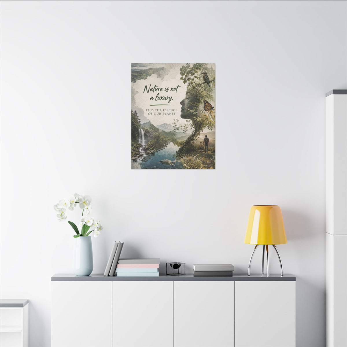"Nature is not a luxury, it is the essence of our planet". Earthsmart Eco Canvas Wall Art (Matte Stretched Print).