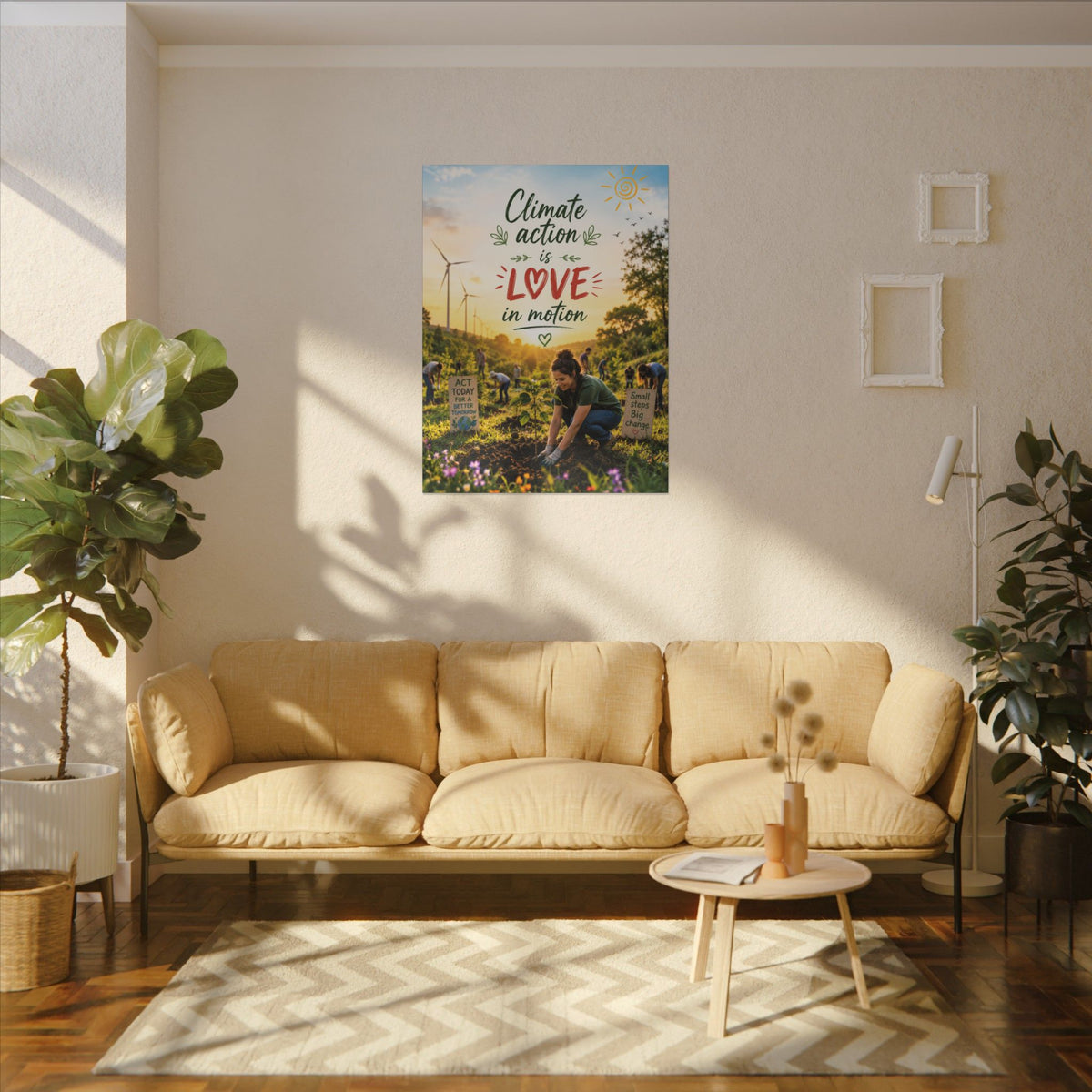 "Climate Action is Love in Motion" - Earthsmart Wall Art.