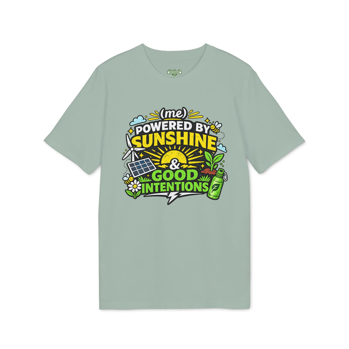 Earthsmart 'EARTH MOOD' Tee — "POWERED BY SUNSHINE". (UNISEX).