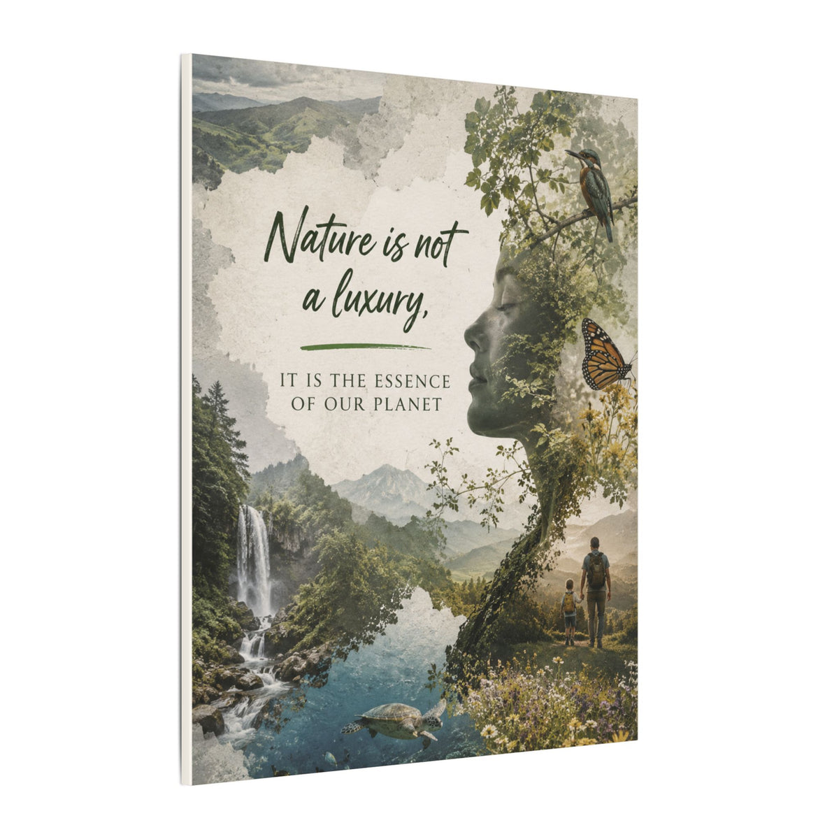 "Nature is not a luxury, it is the essence of our planet". Earthsmart Eco Canvas Wall Art (Matte Stretched Print).
