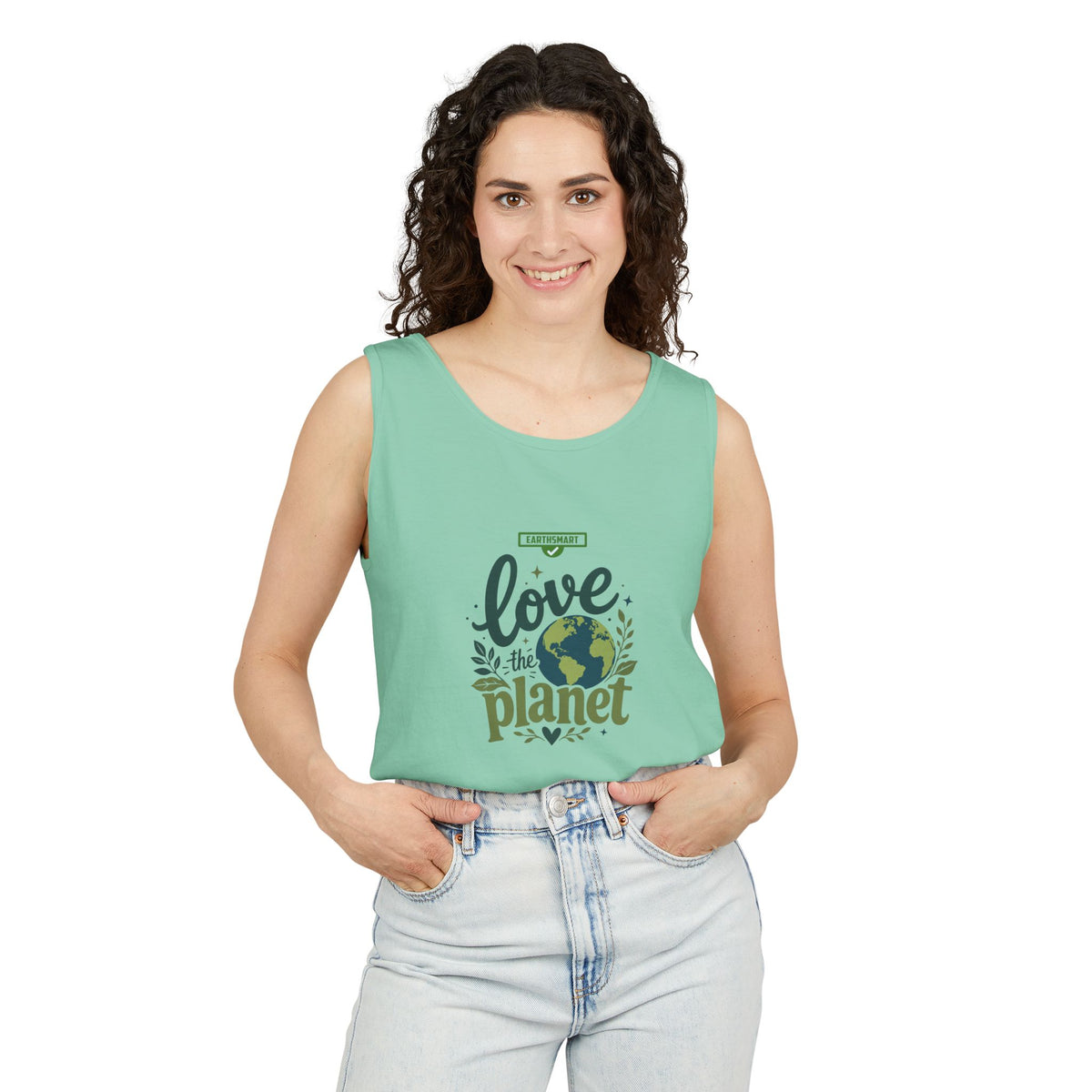EARTHSMART Classic Tank top — Love the Planet - 100% cotton -  Eco Friendly.