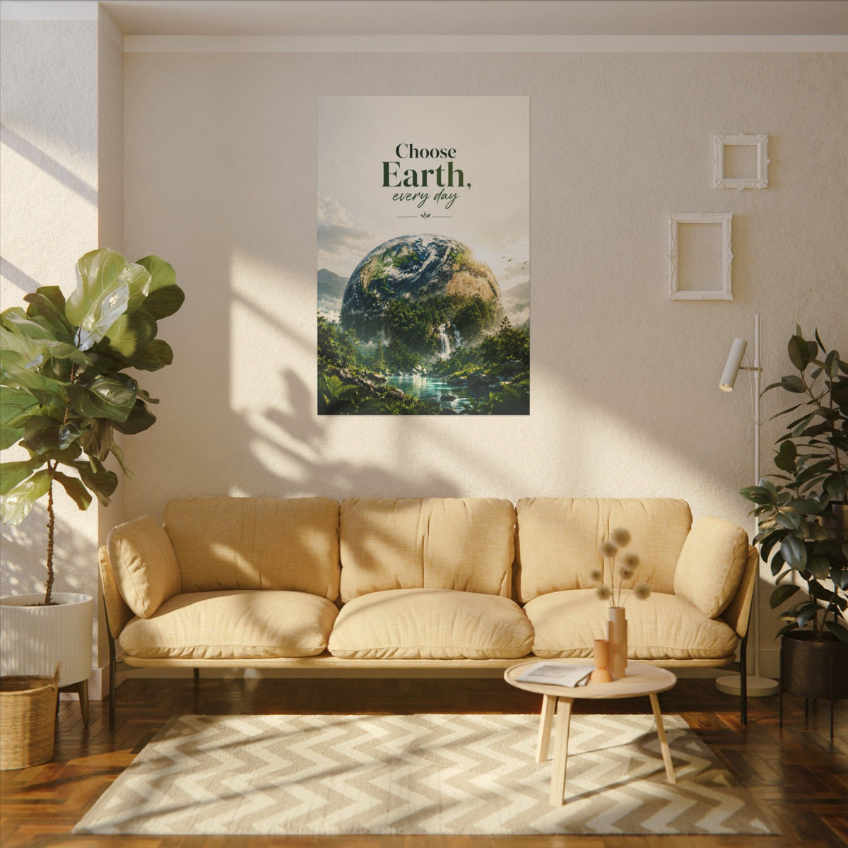 "CHOOSE EARTH EVERYDAY" - Earthsmart Canvas Wall Art.
