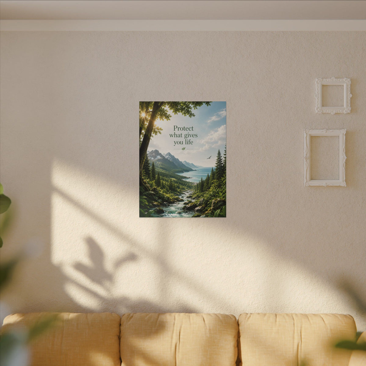 Copy of "SUSTAINABILITY IS NOT A SACRIFICE, IT'S A SMARTER WAY TO LIVE" (Geometric art style). Earthsmart Eco Canvas Wall Art (Matte Stretched Print).