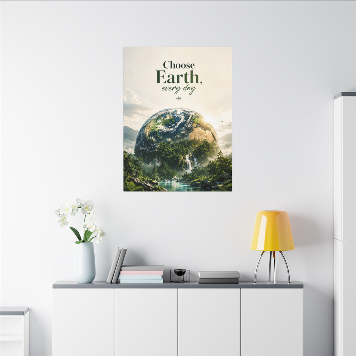 "CHOOSE EARTH EVERYDAY" - Earthsmart Canvas Wall Art.