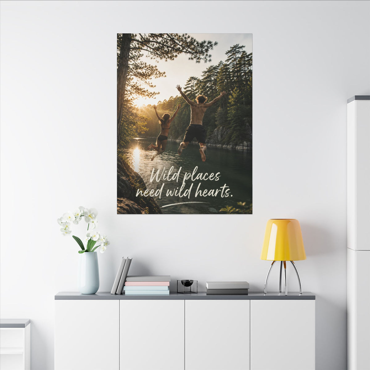 "WILD PLACES NEED WILD HEARTS" — Earthsmart Wall Art.