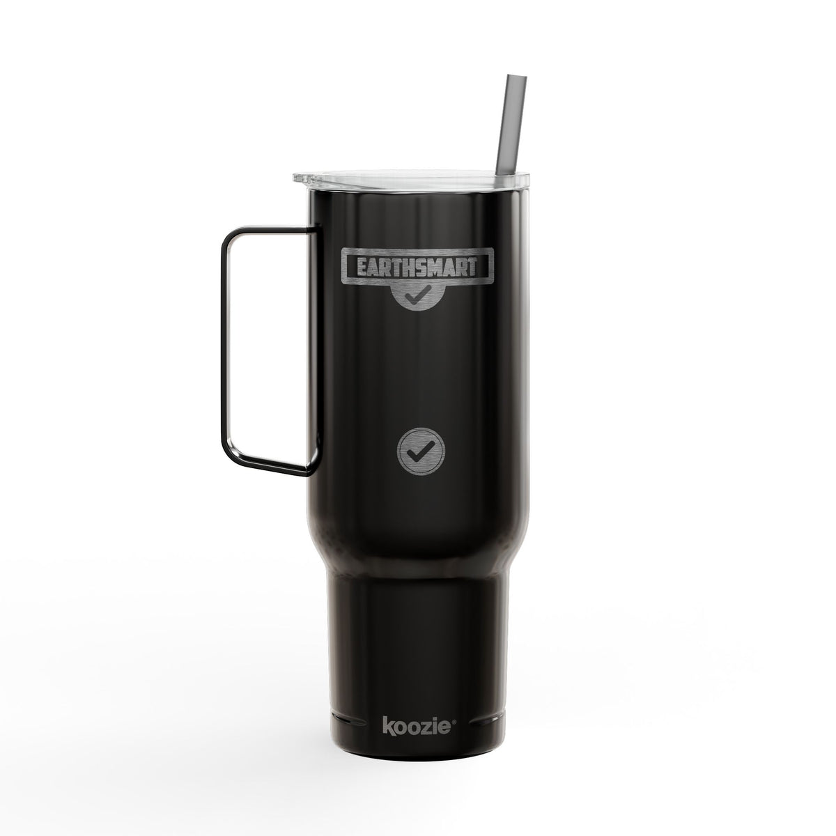 EARTHSMART Engraved Tumbler — 'ICONIC' LOGO -  RECYCLED STEEL & 100% RECYCLED PLASTIC. (1.82L).