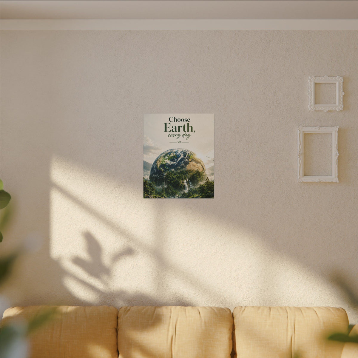"CHOOSE EARTH EVERYDAY" - Earthsmart Canvas Wall Art.