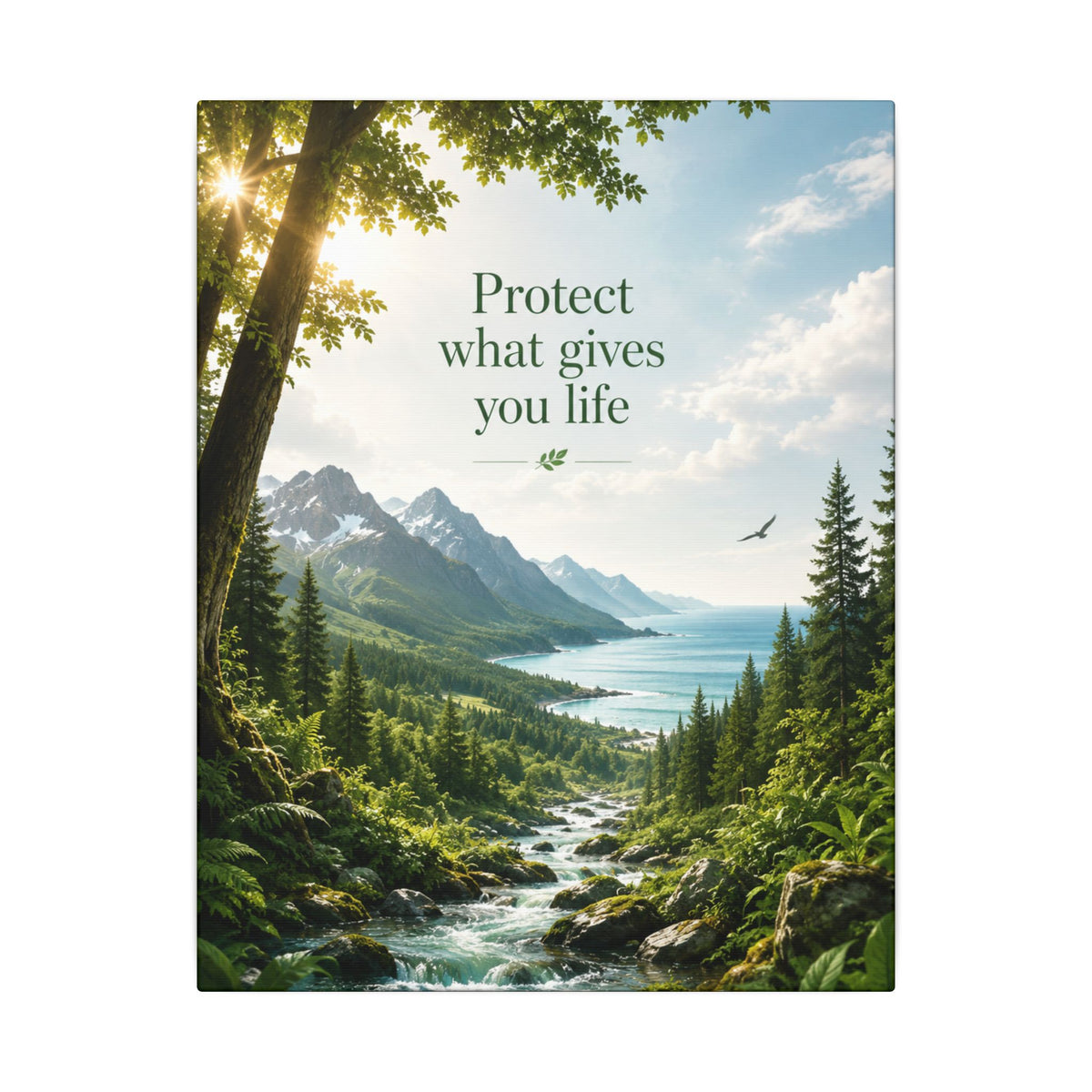 Copy of "SUSTAINABILITY IS NOT A SACRIFICE, IT'S A SMARTER WAY TO LIVE" (Geometric art style). Earthsmart Eco Canvas Wall Art (Matte Stretched Print).