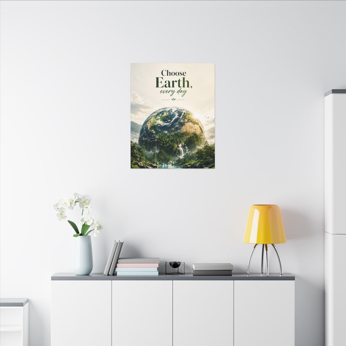 "CHOOSE EARTH EVERYDAY" - Earthsmart Canvas Wall Art.