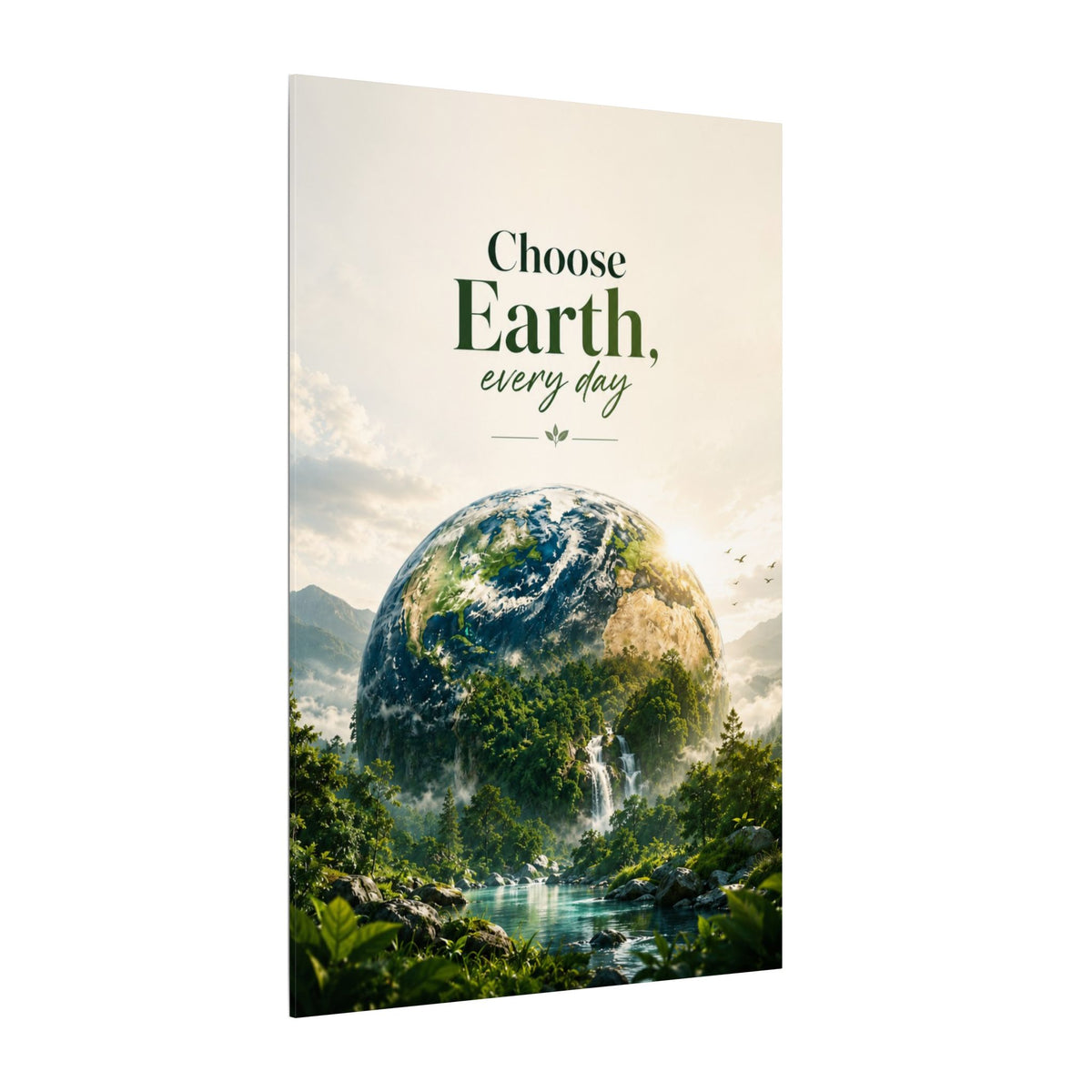 "CHOOSE EARTH EVERYDAY" - Earthsmart Canvas Wall Art.