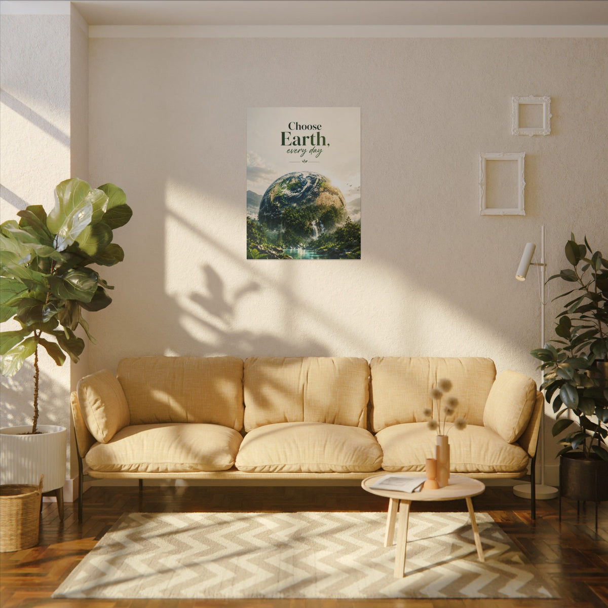 "CHOOSE EARTH EVERYDAY" - Earthsmart Canvas Wall Art.