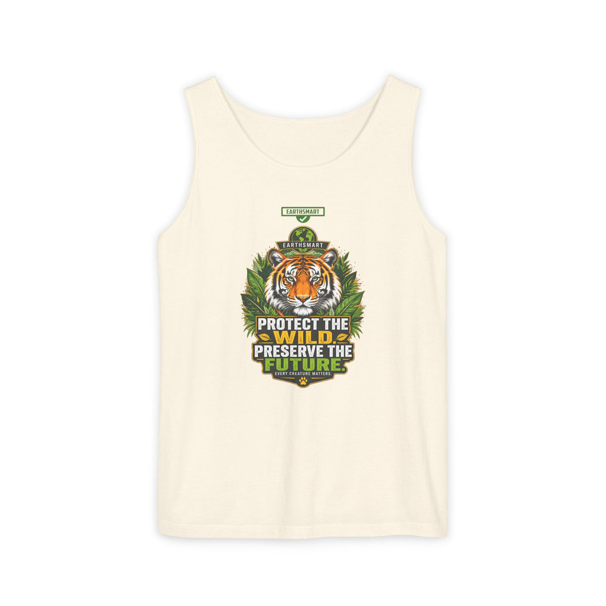 EARTHSMART Classic Tank top — PROTECT THE WILD - PRESERVE THE FUTURE - 100% cotton -  Eco Friendly.