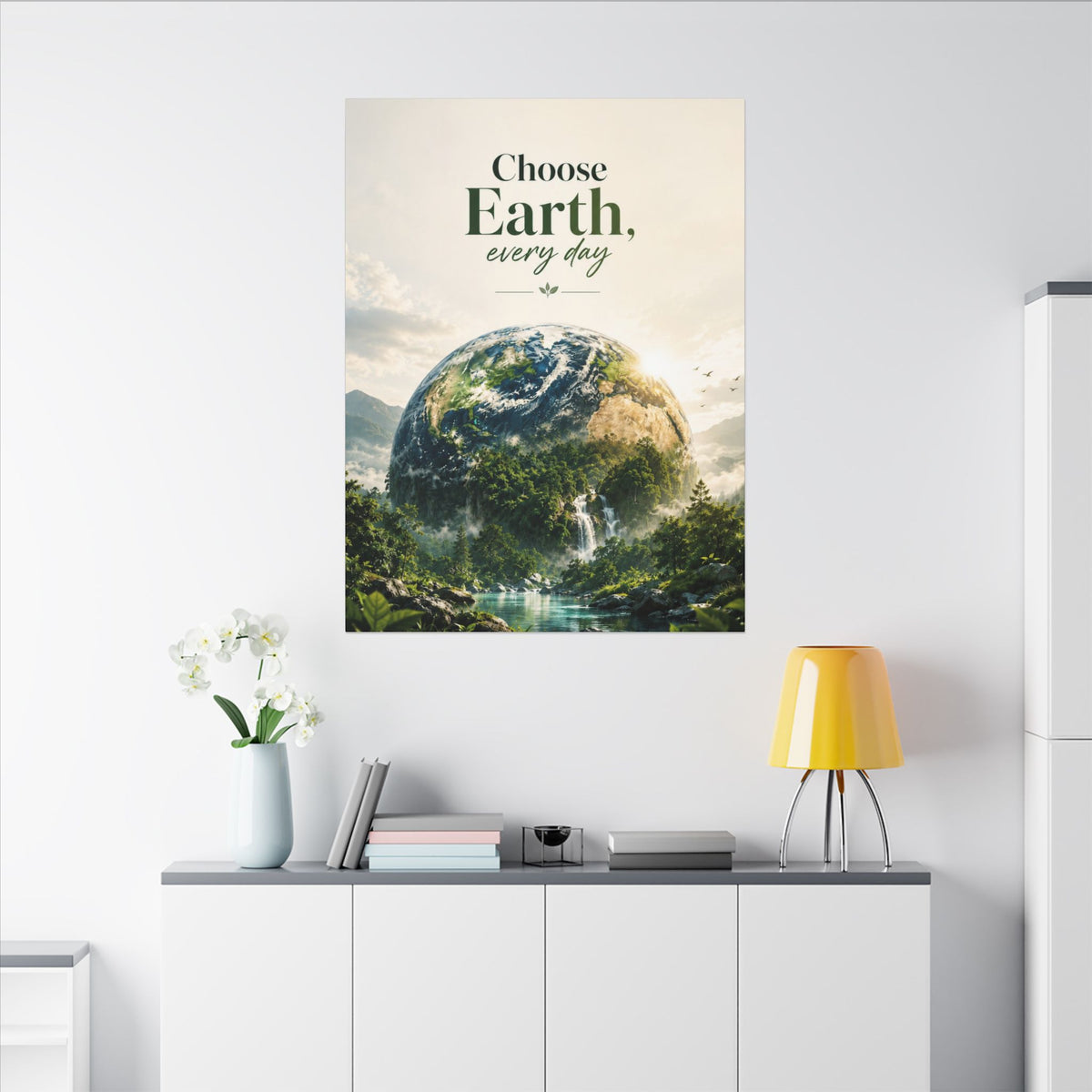 "CHOOSE EARTH EVERYDAY" - Earthsmart Canvas Wall Art.