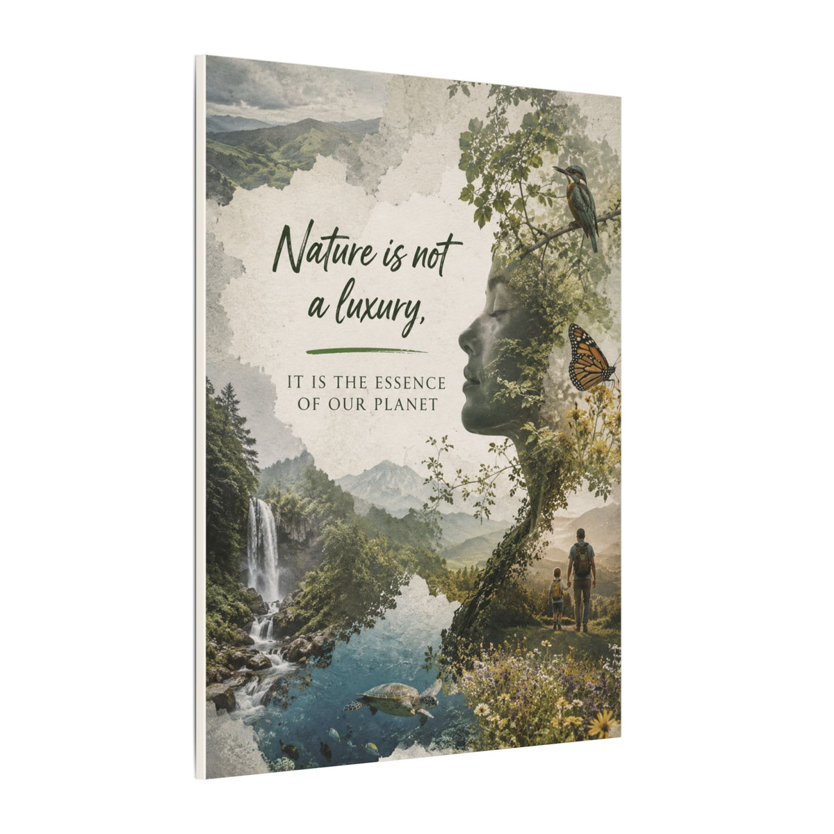 "Nature is not a luxury, it is the essence of our planet". Earthsmart Eco Canvas Wall Art (Matte Stretched Print).