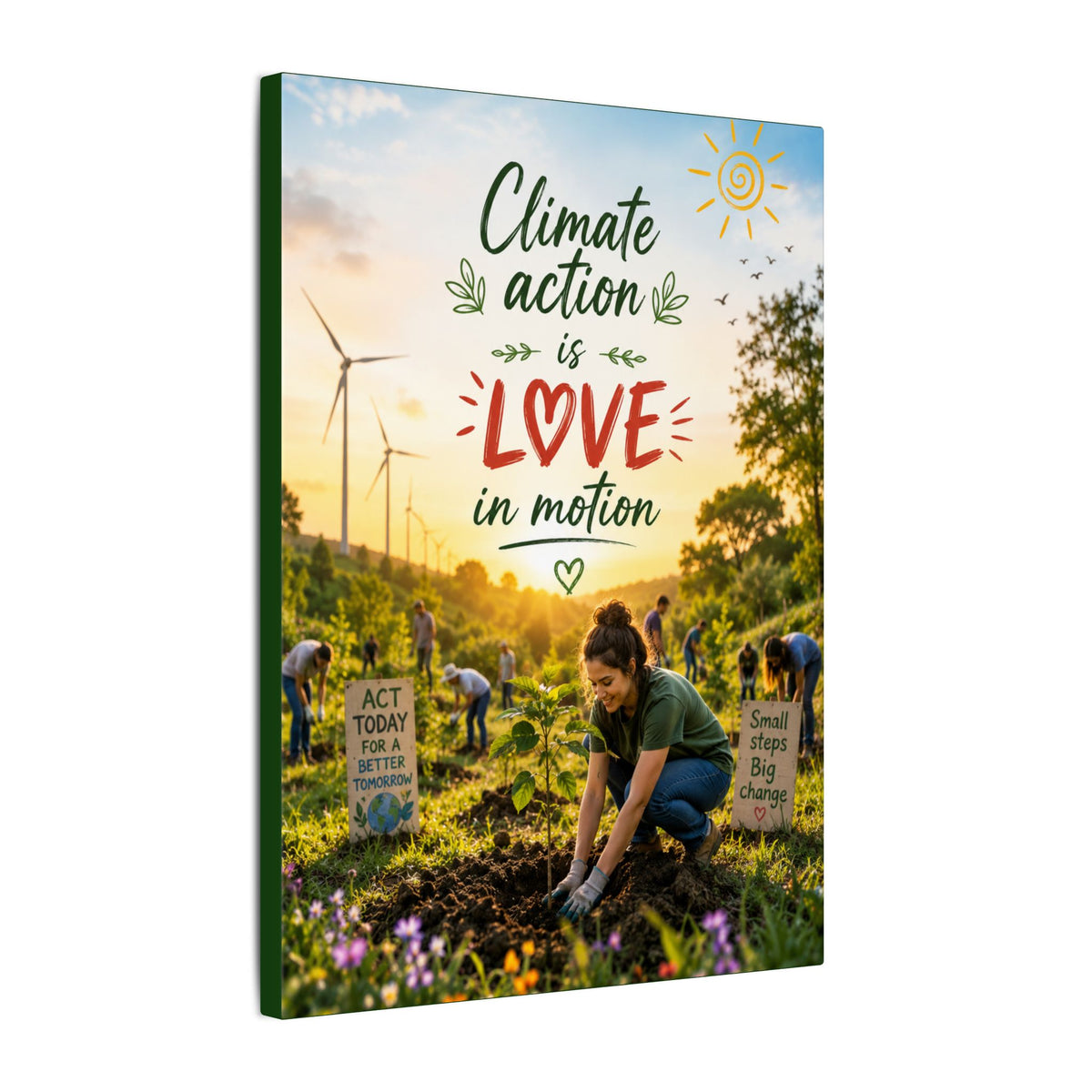 "Climate Action is Love in Motion" - Earthsmart Wall Art.