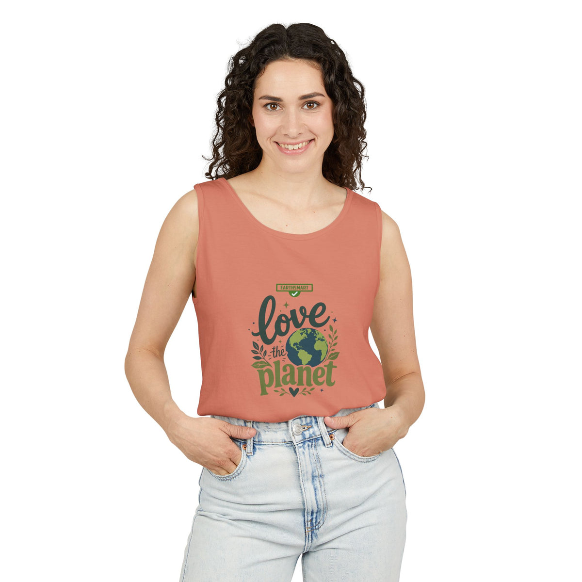 EARTHSMART Classic Tank top — Love the Planet - 100% cotton -  Eco Friendly.