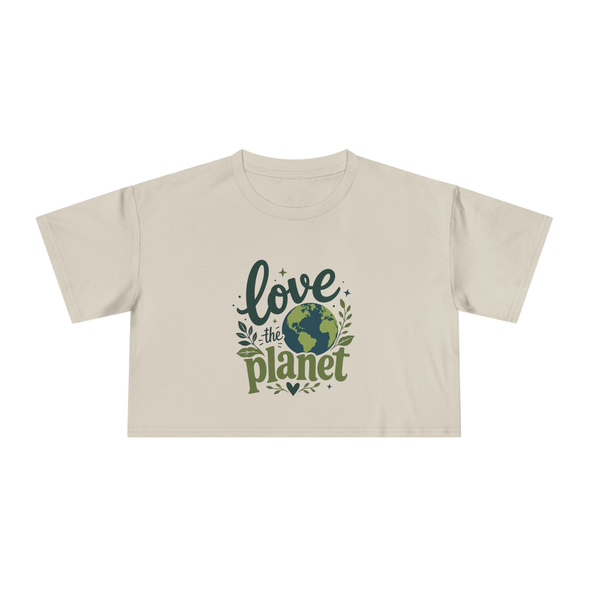 EARTHSMART CROP TOP - 'LOVE THE PLANET' — Eco-Friendly - 100% Cotton.