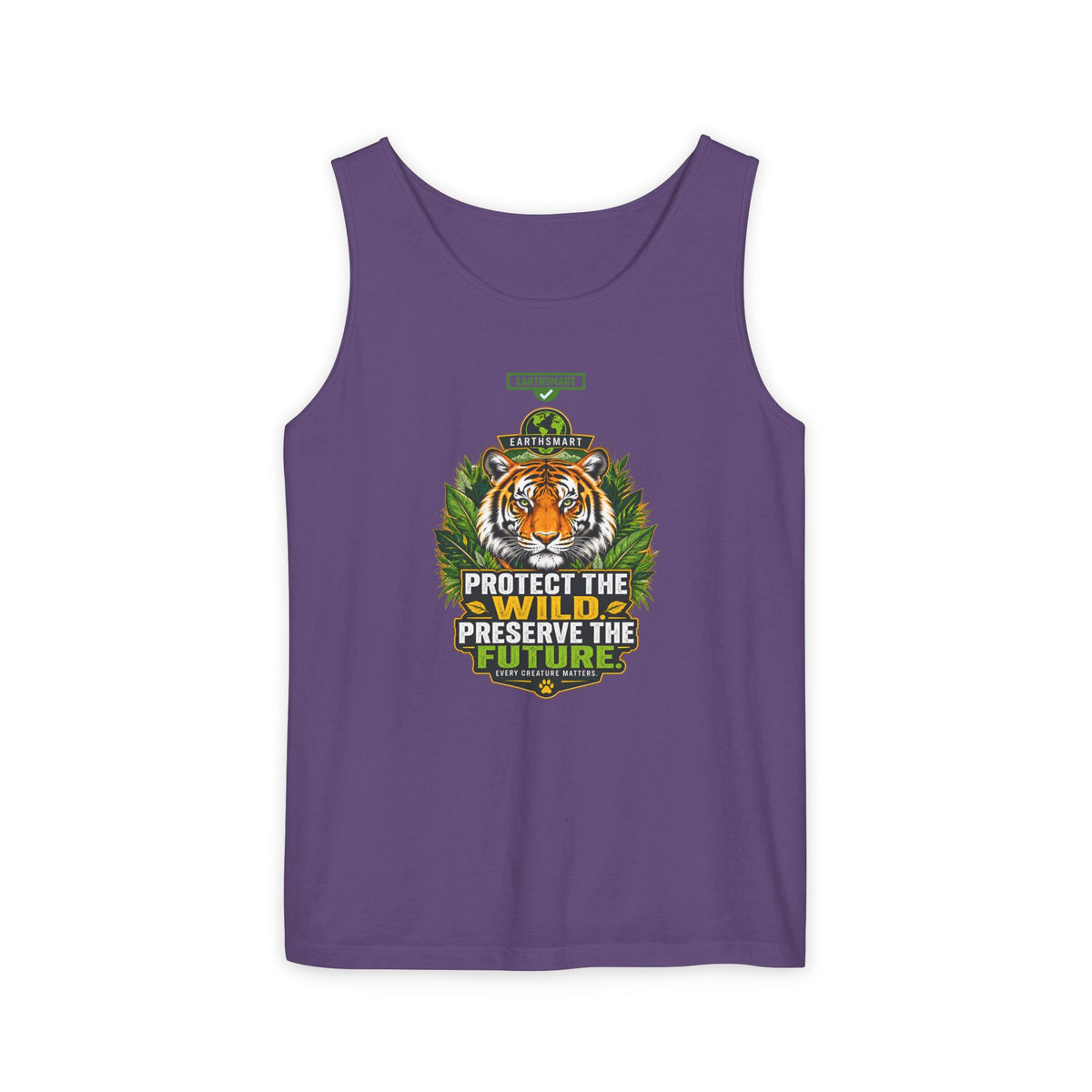 EARTHSMART Classic Tank top — PROTECT THE WILD - PRESERVE THE FUTURE - 100% cotton -  Eco Friendly.