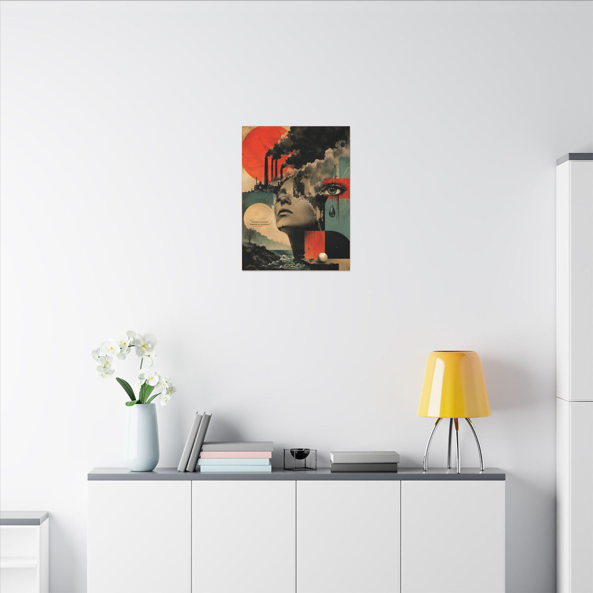 "POLLUTION IS VIOLENCE DISGUISED AS CONVENIENCE" - EARTHSMART WALL ART.