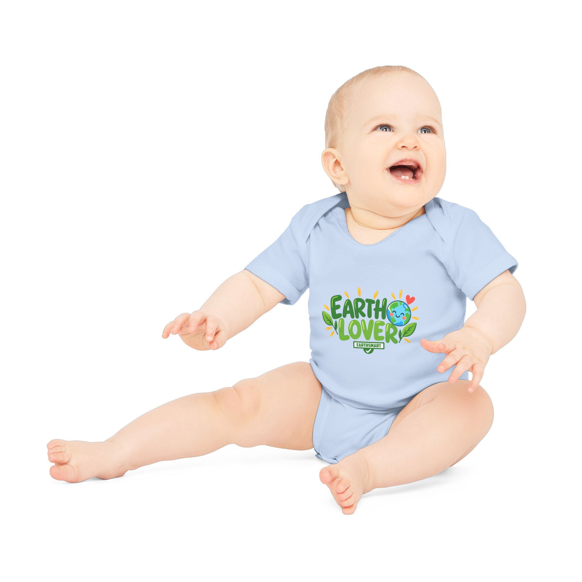 EARTHSMART BABY BODYSUIT — EARTH LOVER -  ECO-FRIENDLY ORGANIC ONESIE (UNISEX) (0 - 18 MONTHS)