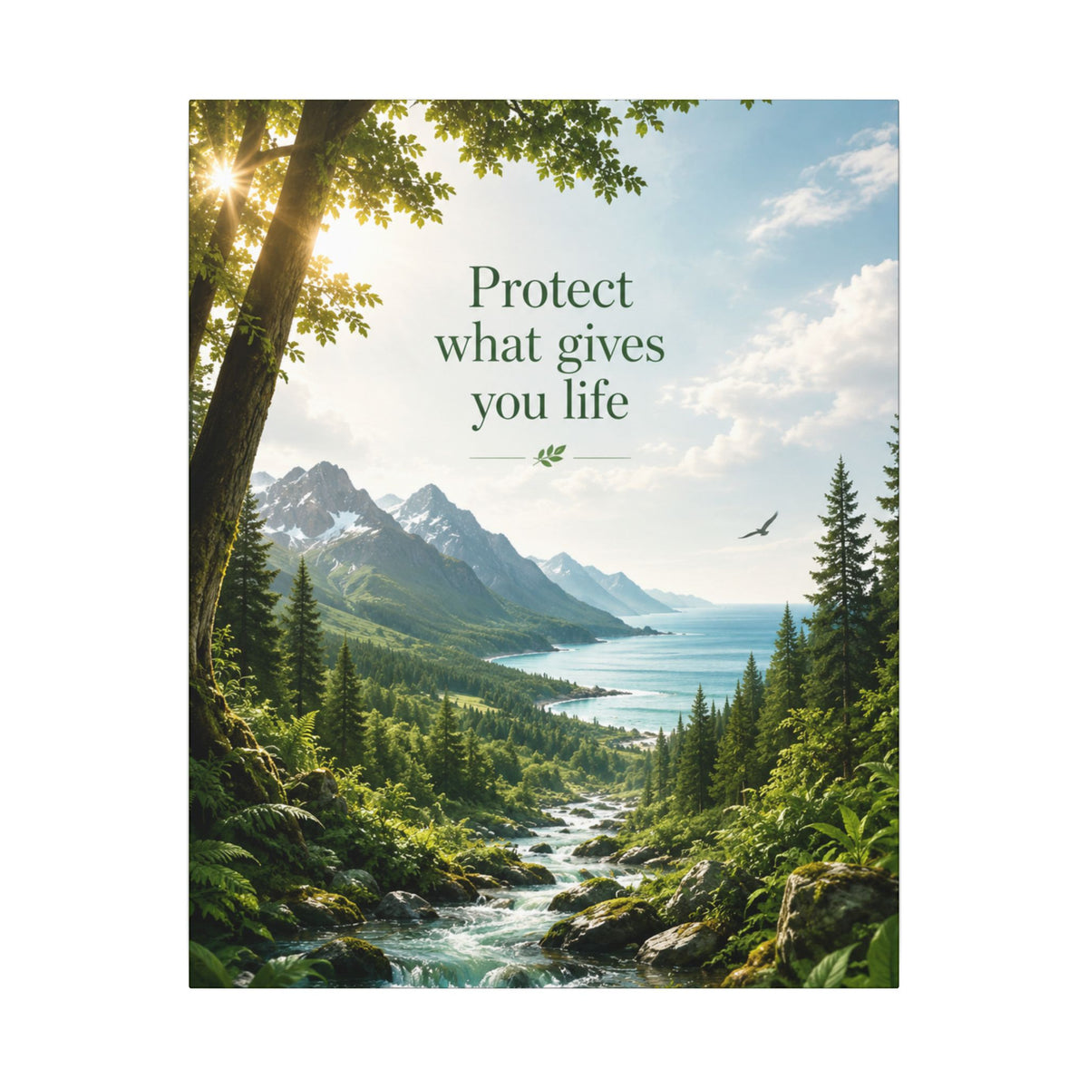 Copy of "SUSTAINABILITY IS NOT A SACRIFICE, IT'S A SMARTER WAY TO LIVE" (Geometric art style). Earthsmart Eco Canvas Wall Art (Matte Stretched Print).
