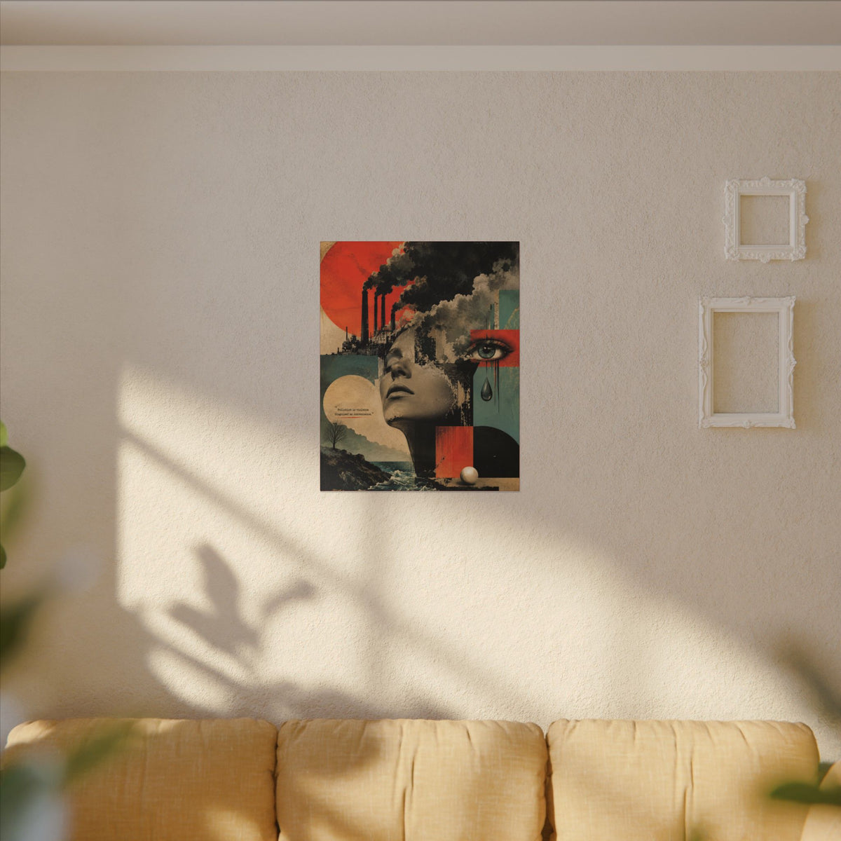 "POLLUTION IS VIOLENCE DISGUISED AS CONVENIENCE" - EARTHSMART WALL ART.