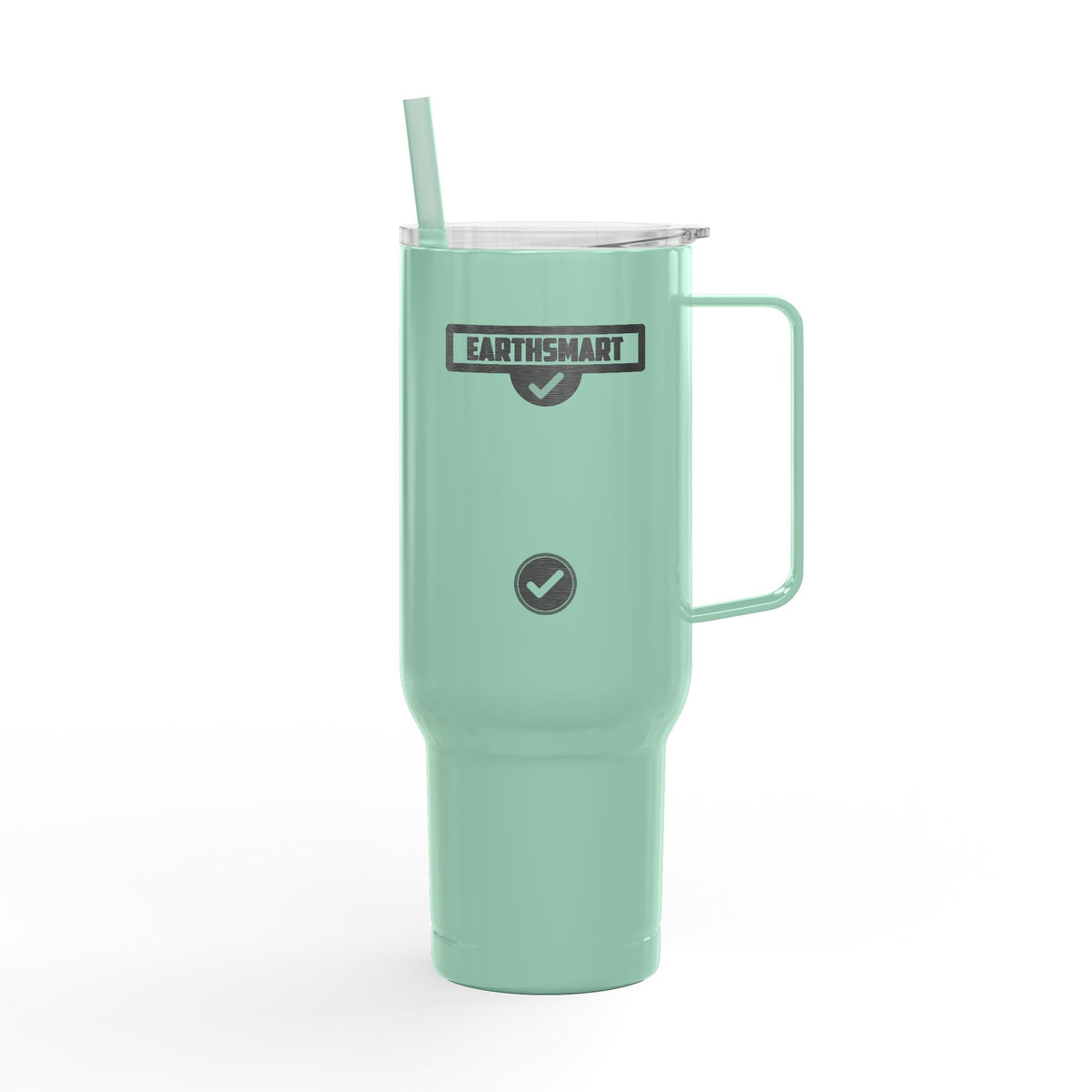 EARTHSMART Engraved Tumbler — 'ICONIC' LOGO -  RECYCLED STEEL & 100% RECYCLED PLASTIC. (1.82L).