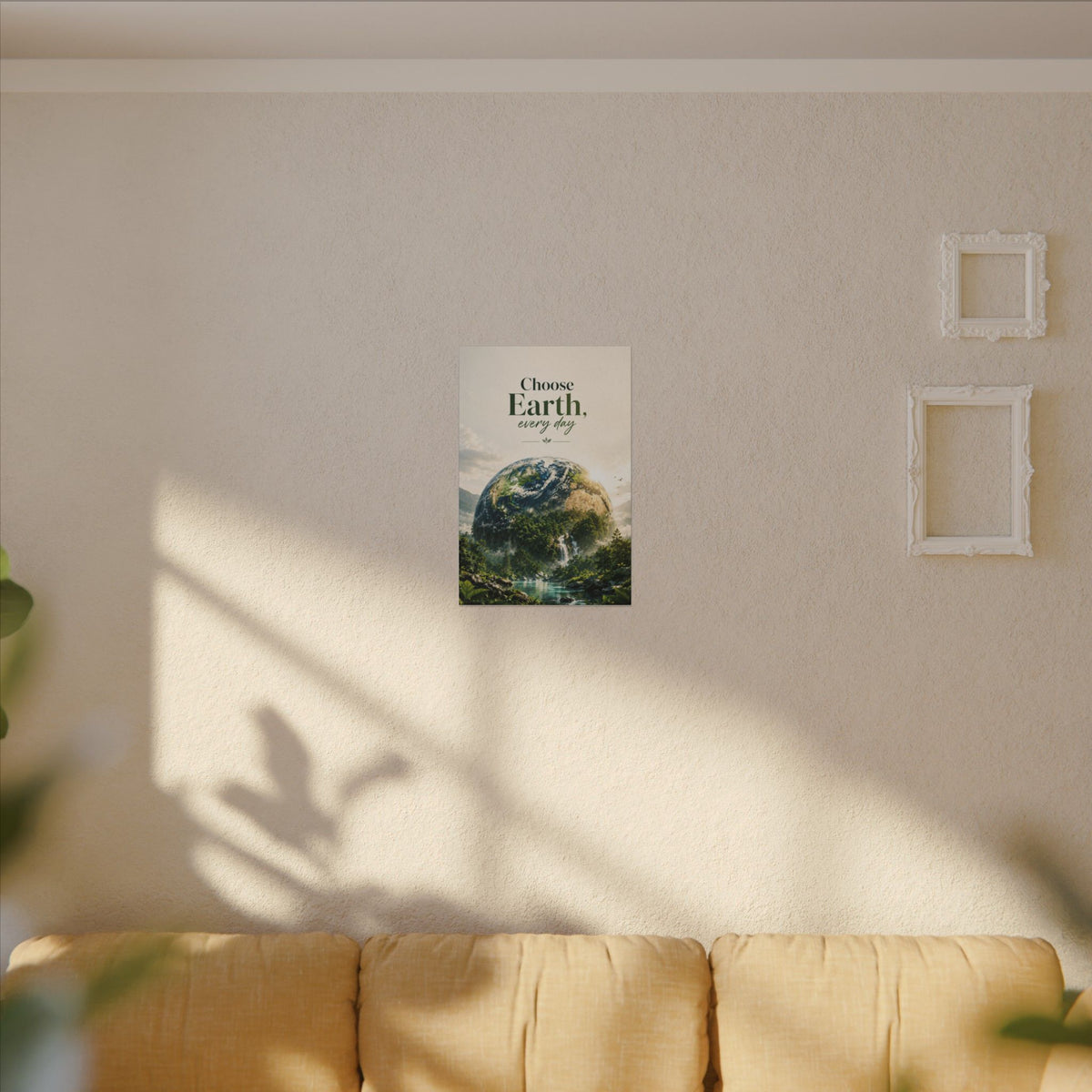 "CHOOSE EARTH EVERYDAY" - Earthsmart Canvas Wall Art.