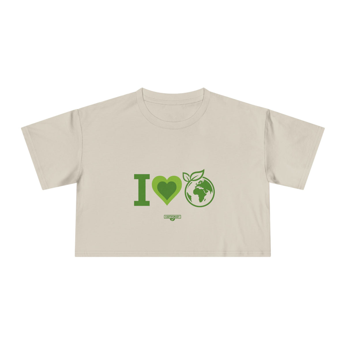 EARTHSMART CROP TOP - 'I LOVE EARTH' — Eco-Friendly - 100% Cotton.