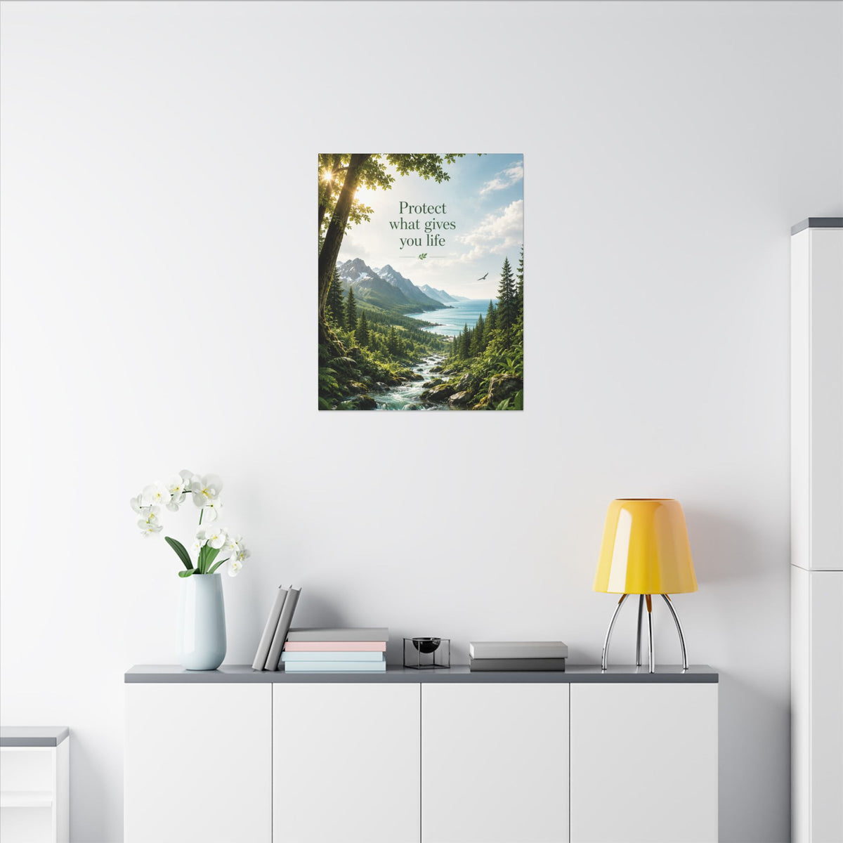 Copy of "SUSTAINABILITY IS NOT A SACRIFICE, IT'S A SMARTER WAY TO LIVE" (Geometric art style). Earthsmart Eco Canvas Wall Art (Matte Stretched Print).